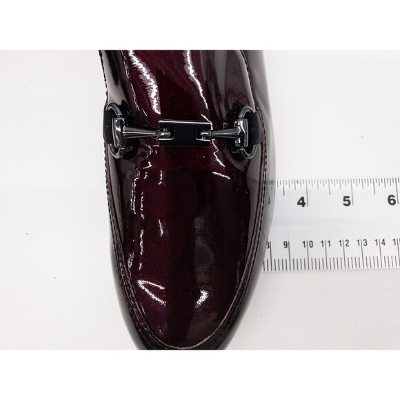 New Munro Shoes Harrison II Ruby Red Patent Leather Bit Accent Loafers 7 - Picture 11 of 11